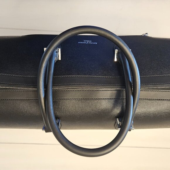 Aspinal of London City Holdall - Black Saffiano Leather - New/Never Used - Picture 5 of 13